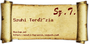 Szuhi Terézia névjegykártya